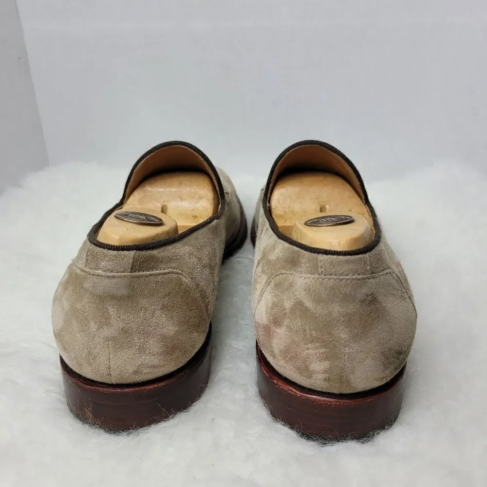 O'Keeffe Ian Gray Suede Loafer Tassels Mens Shoes Size 8.5